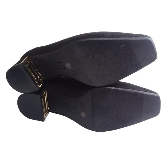 Liz Claiborne NEW Womens Ferry Pumps Adjustable Buckle Block Heel Black Shoes 6M - Picture 11 of 13